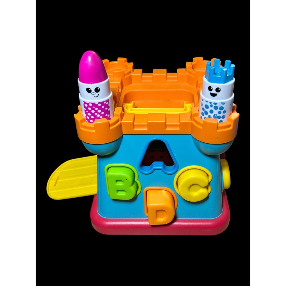 Toddler Castle Activity Cube Shape Sorter Bead Maze Sensory Toy Building Base